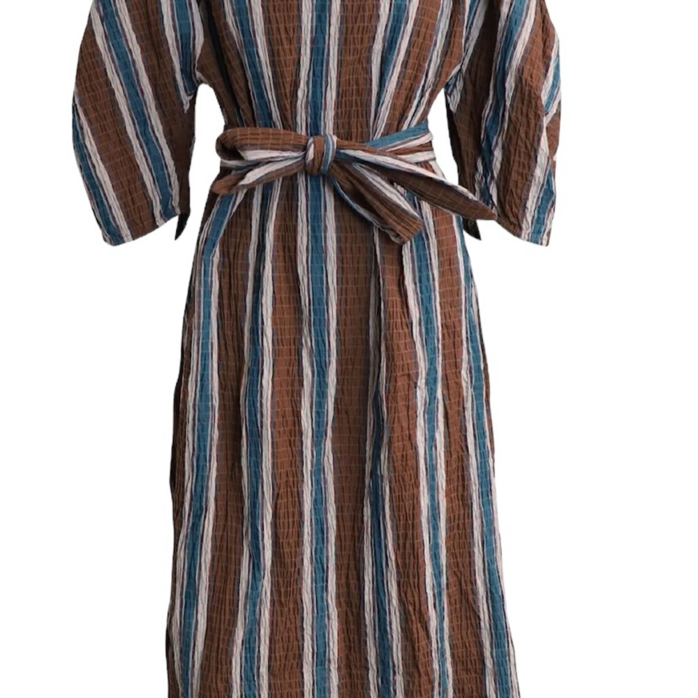 Autre Marque Mara Hoffman Belted Shirred midi dress